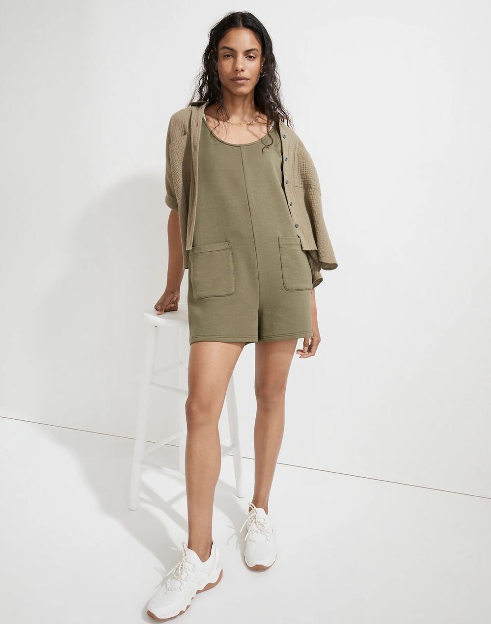 Madewell Brushed Terry Pull-On Romper